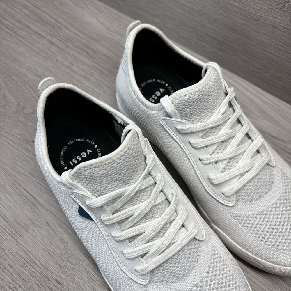 Vessi Weekend Sneaker Mens Size 10 Waterproof Shoes Marble White Summer Preppy - Picture 9 of 11